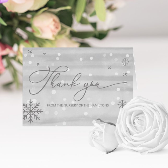 Baby Shower Gris, copos de nieve en invierno Graci (Subido por el creador)