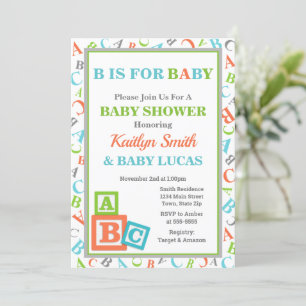 BABY SHOWER Invitación a Baby Shower neutral de AB
