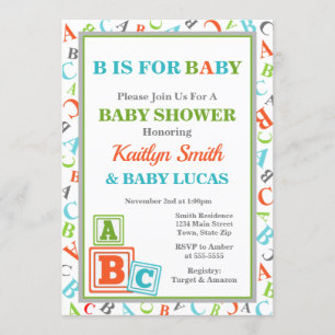 BABY SHOWER Invitación a Baby Shower neutral de AB