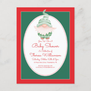BABY SHOWER Invitación a Gnome de Navidades