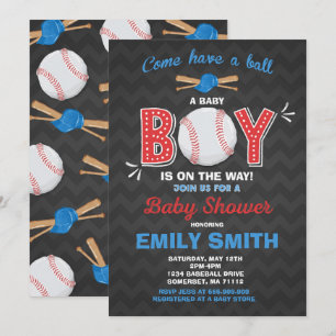 Baby Shower Invitación al deporte de béisbol Baby 