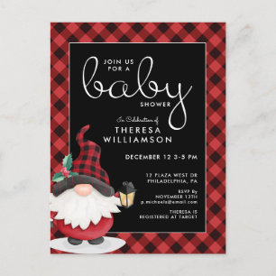 BABY SHOWER Invitación de vacaciones de Gnome