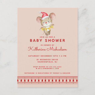 BABY SHOWER   Invitación del ratón de la feliz Nav