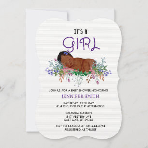 Baby Shower Invitación Flor de Nacimiento Julio La