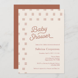 Baby Shower | Invitación Minimalista del Boho