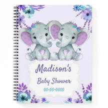 Baby Shower, libro de memoria para elefantes melli