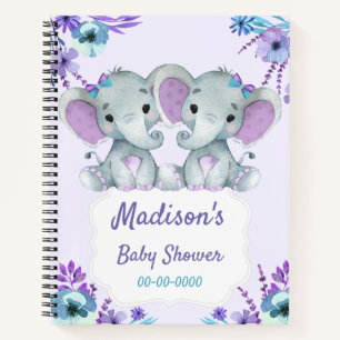 Baby Shower, libro de memoria para elefantes melli