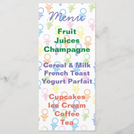 Baby Shower Menu ÐBunny