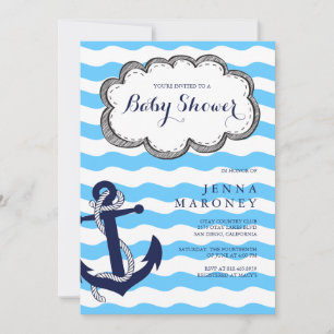 Baby Shower Náutico con invitación de autor