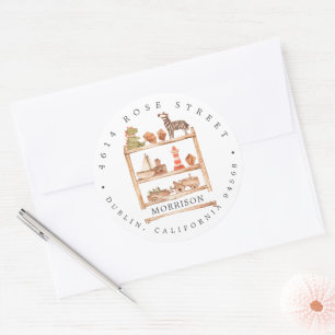 Baby Shower Neutral Boho Etiqueta de dirección d