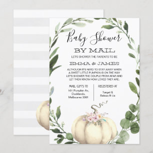 Baby Shower Neutral De Calabaza Por Invitación Por