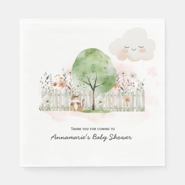 Baby Shower Neutral de género C | Servilleta de pa (Anverso)