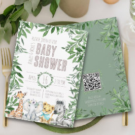 Baby Shower Neutral de género Safari Animales Gree