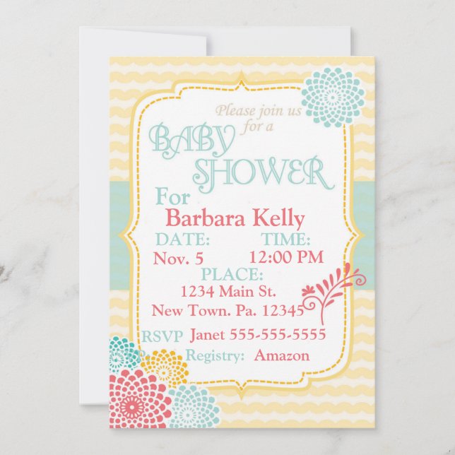 Baby Shower neutro en género (Anverso)