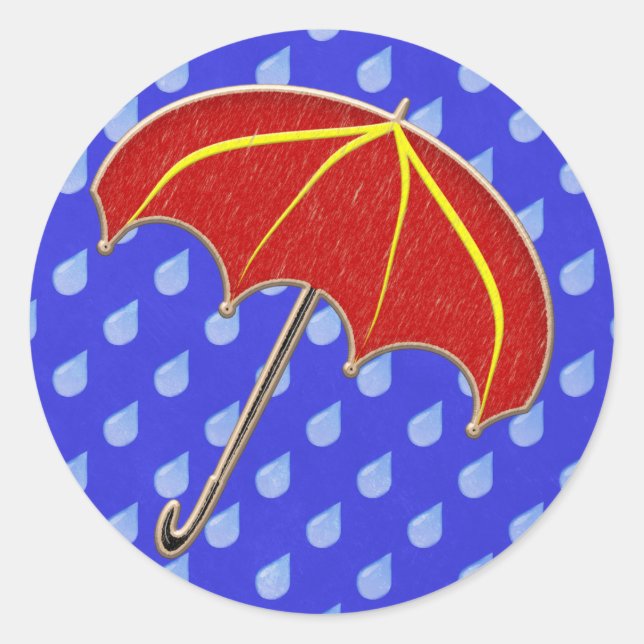 Baby Shower- Paraguas: Sellos para sobres de invit (Anverso)