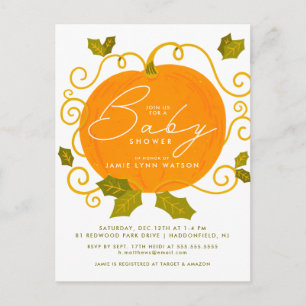 BABY SHOWER   Pequeña y pequeña invitación a calab