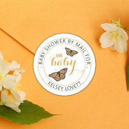 Baby Shower por correo mariposa Sello para sobres
