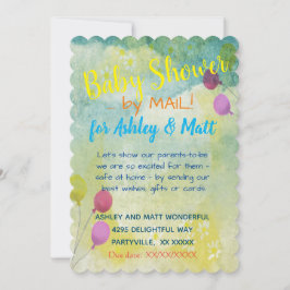 Baby Shower por Mail Daisies Balloons Invitación
