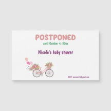 Baby Shower pospuesto con bicicleta floral