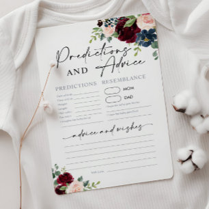 Baby Shower Predictions y tarjetas de asesoramient