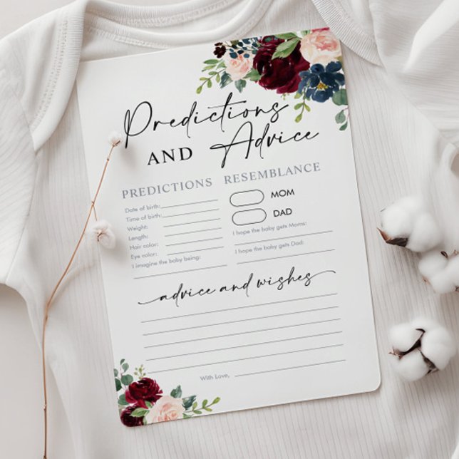 Baby Shower Predictions y tarjetas de asesoramient (Subido por el creador)