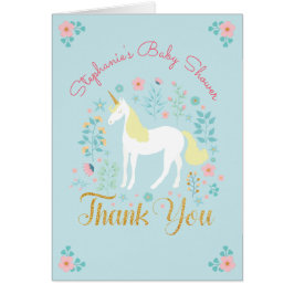 Baby Shower, Purpurina de oro de Unicorn