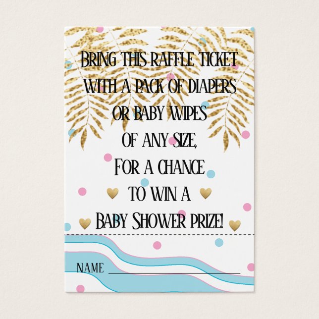 Baby Shower Raffle Ticket/Flamingo Mami & Baby (Frente)