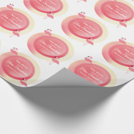 Baby Shower rosa Flamingo | Papel de envolver