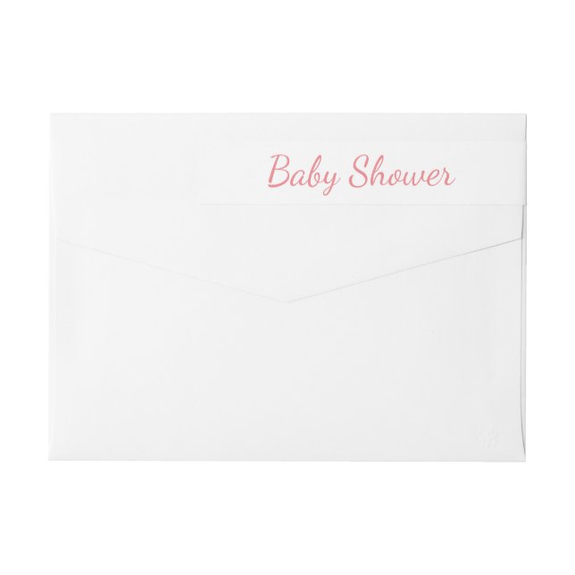 Baby Shower rosado simple (Reverso)