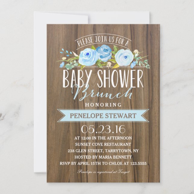 Baby Shower ruso| Invitación de Baby Shower (Anverso)
