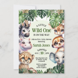 Baby Shower Safari, invitación a animales de la ju