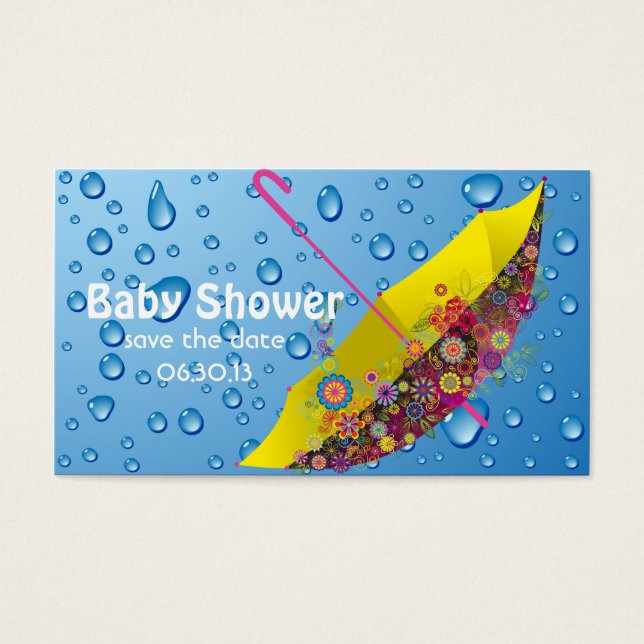 Baby Shower Save the Date Umbrella (Frente)