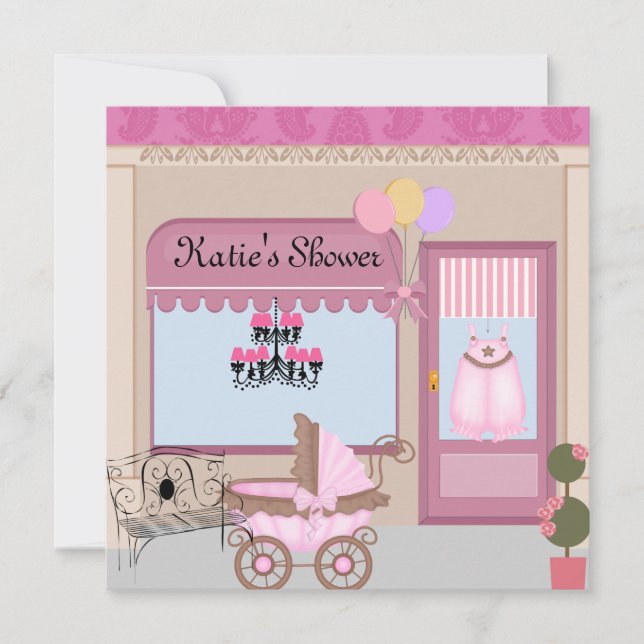 Baby Shower STORE Invitación al Chica (Anverso)