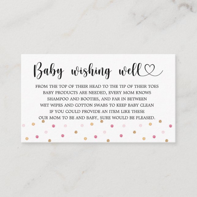 Baby Shower, tarjeta de gabinete Baby Wire Well (Anverso)