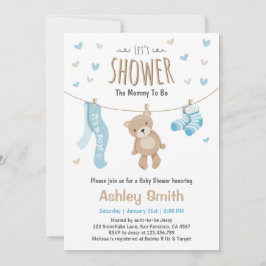 Baby Shower Teddy Bear Invitación Niño