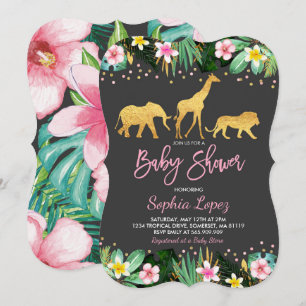 Baby Shower tropical de la invitación a Baby Showe