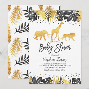 Baby Shower tropical de la invitación a Baby Showe
