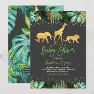 Baby Shower tropical de la invitación a Baby Showe