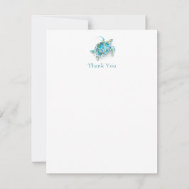 Baby Shower Tropical Sea Turtle Gracias Cartas