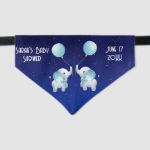 Baby Shower Twin Elephants
