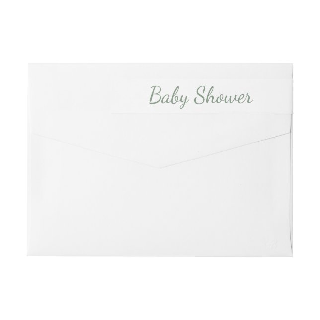 Baby Shower verde simple (Reverso)
