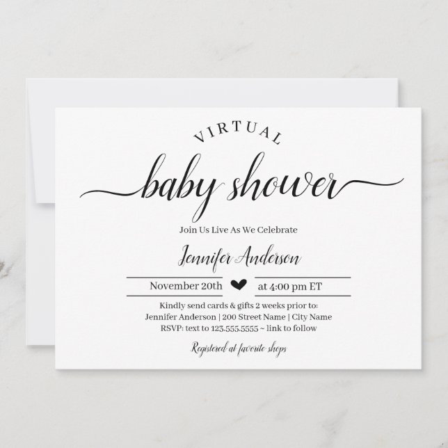 Baby Shower virtual por correo (Anverso)