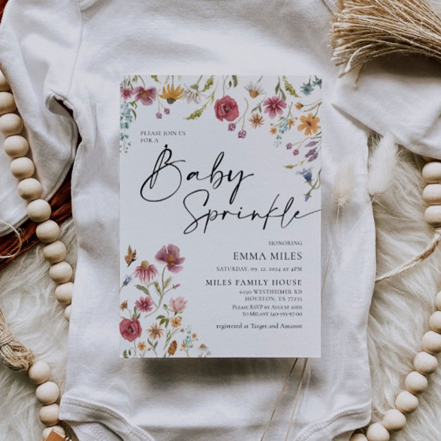 Baby Sprinkle, Invitación a Baby Shower con flores (Subido por el creador)