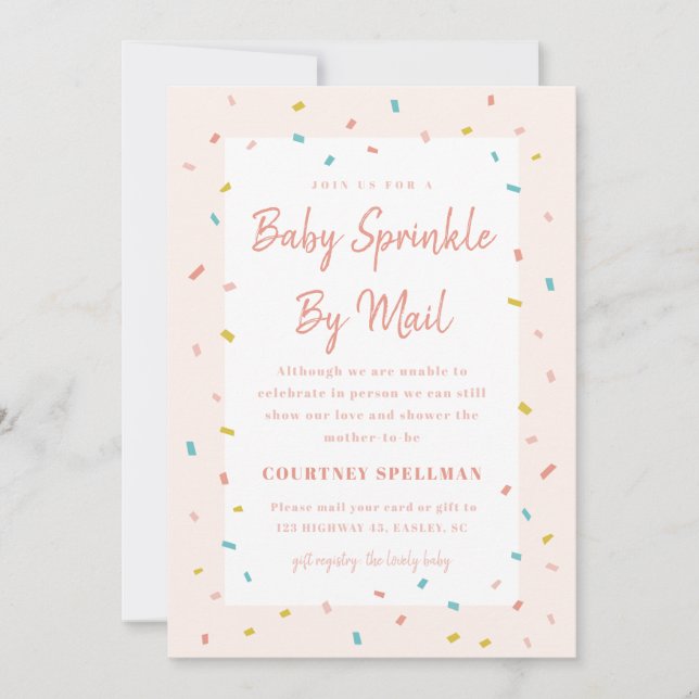 Baby Sprinkle por invitación (Anverso)