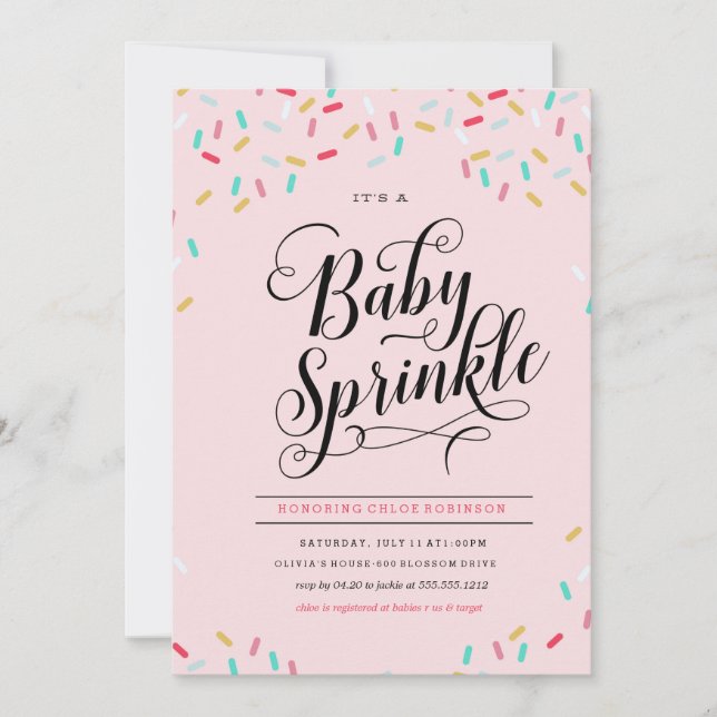 BABY SPRINKLES CONFETTI INVITACIÓN (Anverso)