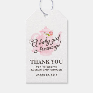 Baby Tea Fiesta Etiqueta de regalo de Baby Showe