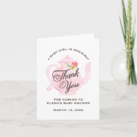 Baby Tea Fiesta | Tarjeta de agradecimiento de Bab