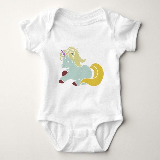 Baby Unicorn Jersey Bodysuit (Anverso)