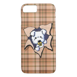 Baby Westie BLAST Plaid iPhone 7 Funda