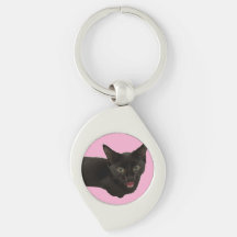 Baby Zina - llavero de gato negro lindo